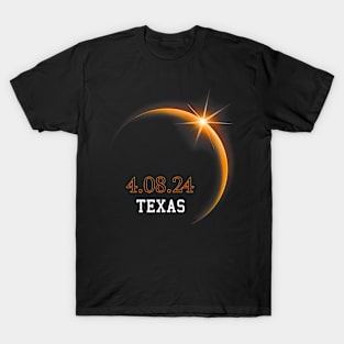 Total Solar Eclipse 2024 Texas Totality Spring 4.08.24 T-Shirt